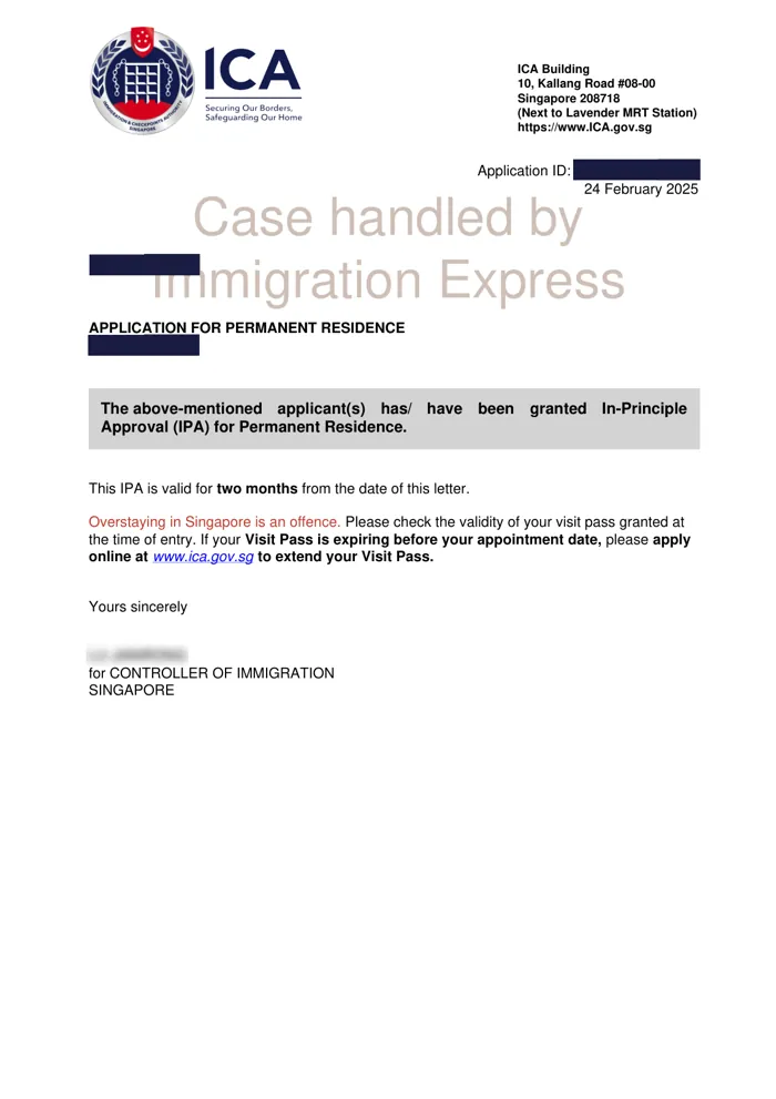 Redacted ICA PR approval letter